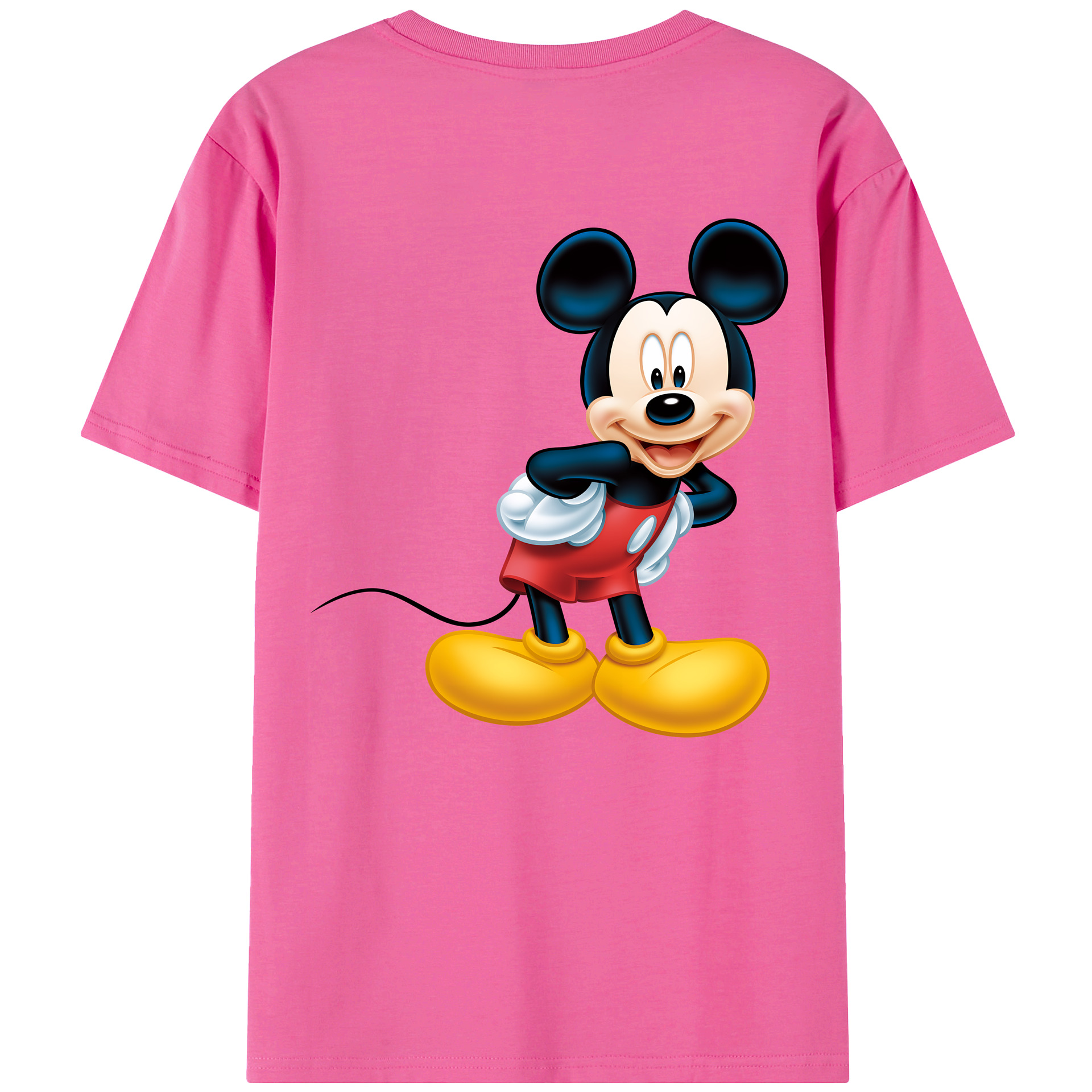 ミッキーマウス Mickey Mouse レディース半袖Tシャツ(バックプリント)